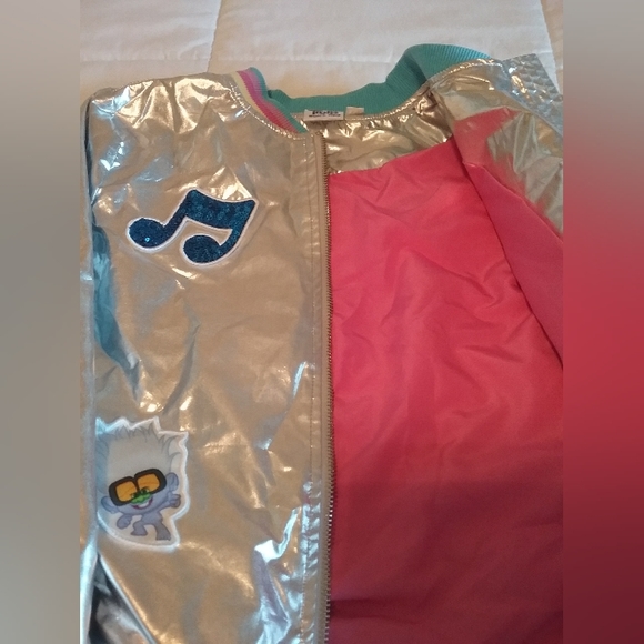 Trolls World Tour Metallic Patchwork Bomber Jacket - Picture 5 of 8